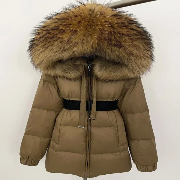 Veste courte à capuche en plumes de canard pour femme, manteau imperméable|147,41 €|OKKO MODE