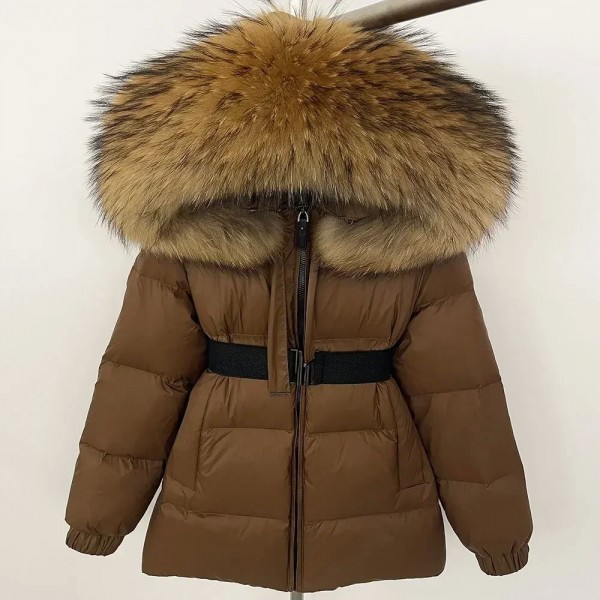 Veste courte à capuche en plumes de canard pour femme, manteau imperméable|147,41 €|OKKO MODE