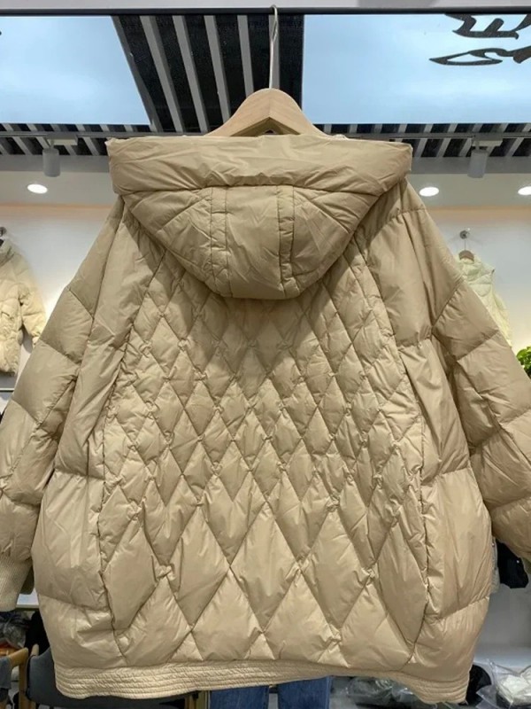 Parka à capuche en duvet de canard blanc pour femme, vestes de neige chaudes|59,93 €|OKKO MODE