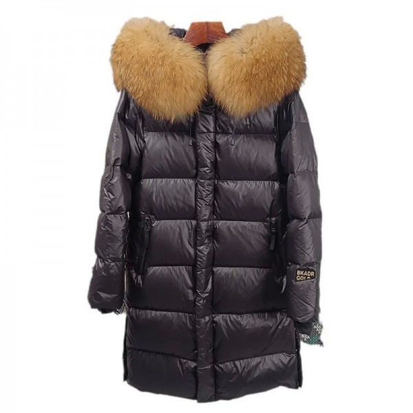 Doudoune en velours mi-longue pour femme, veste à capuche élégante et moderne|142,86 €|OKKO MODE