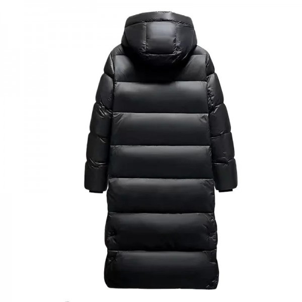 Doudoune noire longue à capuche pour femmes, vêtements d'extérieur chauds, manteau rembourré de canard, parka d'extérieur|53,99 €|OKKO MODE