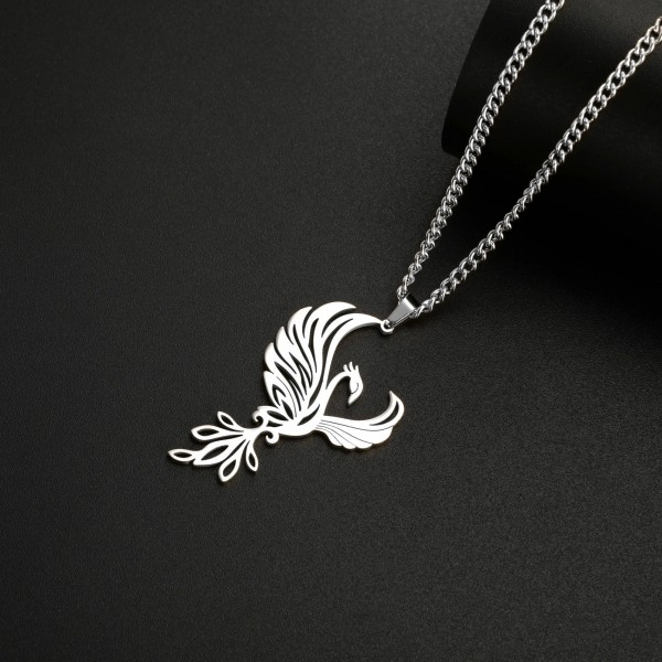 Collier pendentif Phoenix Bird Beauty pour femme, acier inoxydable style punk|2,00 €|OKKO MODE