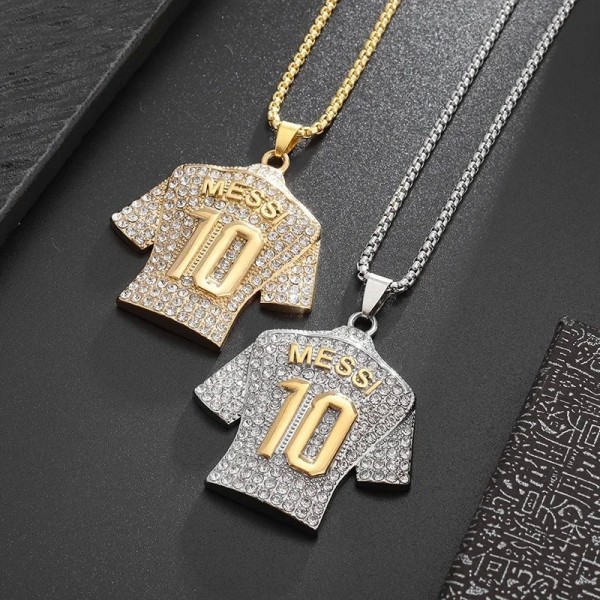 Collier en jersey n ° 10, breloque de personnalité hip-hop punk football|2,69 €|OKKO MODE