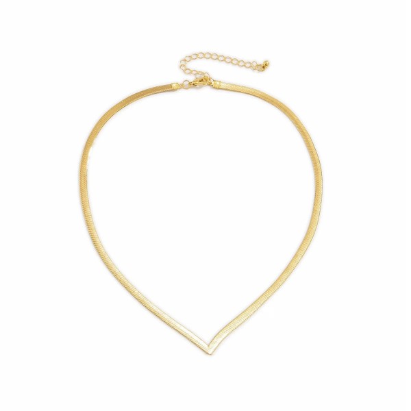 Collier court en forme de V pour femme, tour de cou clavicule minimaliste|1,79 €|OKKO MODE