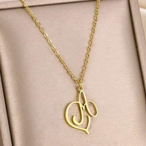 Coussins-Pendentif lettre pour femme, colliers de la présidence en or|1,79 €|OKKO MODE