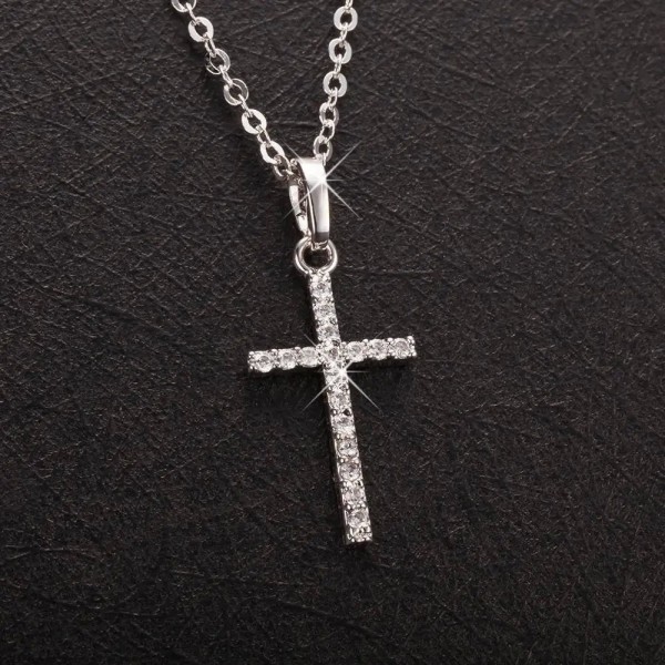 Collier pendentif croix en cristal pour hommes et femmes, bijoux or noir document mode féminine|1,79 €|OKKO MODE