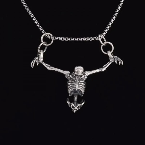 Collier pendentif tête de mort punk vintage pour homme, bijoux gothiques   |2,69 €|OKKO MODE