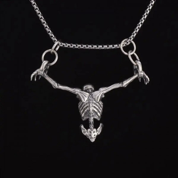 Collier pendentif tête de mort punk vintage pour homme, bijoux gothiques   |2,69 €|OKKO MODE