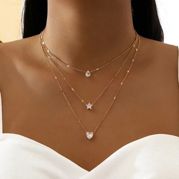 Collier de perles en or et argent pour femme, tour de cou JOChoker réglable|1,79 €|OKKO MODE