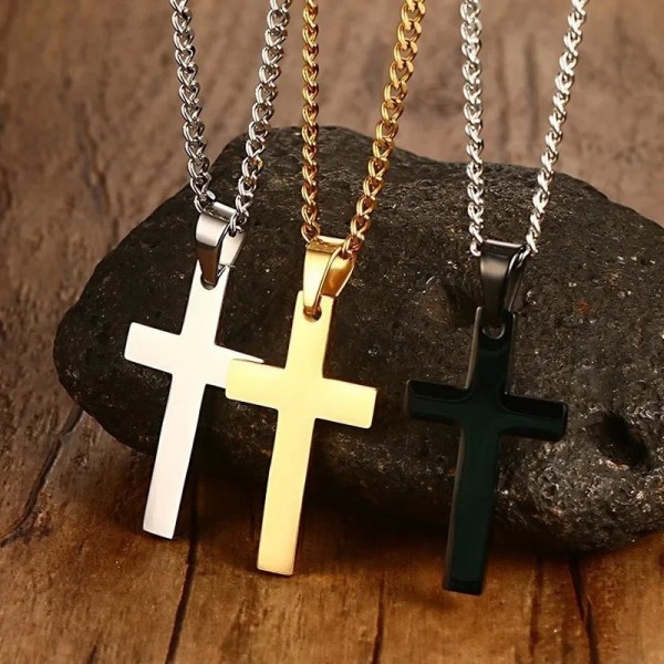 Collier pendentif croix pour hommes et femmes, bijoux de prière en or et argent, mode Nina Ifix|1,79 €|OKKO MODE