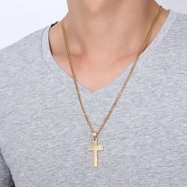 Collier pendentif croix pour hommes et femmes, bijoux de prière en or et argent, mode Nina Ifix|1,79 €|OKKO MODE