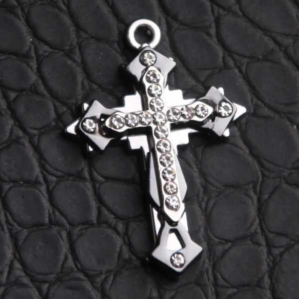 Collier croix en acier au titane pour hommes et femmes, pendentif hip-hop de haute qualité|2,00 €|OKKO MODE