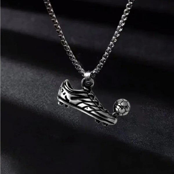 Collier pendentif en acier allié pour hommes, chaussures de sport football fan athlète bijoux cadeaux fête|2,69 €|OKKO MODE