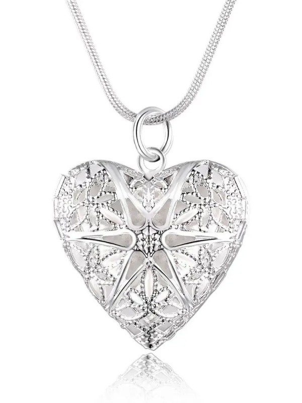 Collier pendentif cadre photo en argent 925 pour femme, breloque mariageSupportedContent.|1,79 €|OKKO MODE