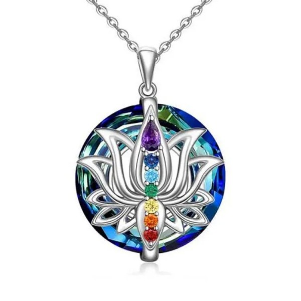 Collier pendentif en pierre de guérison des 7 chakras pour femme, bijoux élégants yoga banquet|2,00 €|OKKO MODE