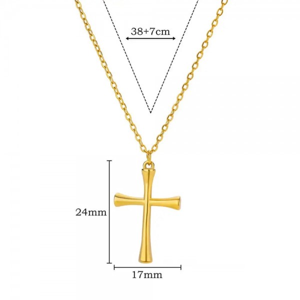 Collier pendentif croix déesse couleur or acier inoxydable accessoires esthétiques|1,79 €|OKKO MODE