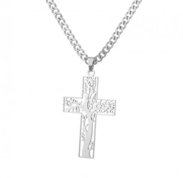 Collier croix en acier inoxydable pour femme, pendentif doré et colliers de la présidence|2,00 €|OKKO MODE