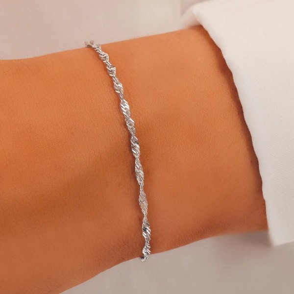 Bracelets en Acier Inoxydable pour Femme, Chaîne Promo Délicate, Bijoux de ix, Fouet Exquis de Qualité|1,79 €|OKKO MODE