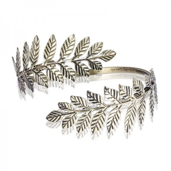 Bracelet en cuir chevelu de laurier romain grec plaqué or et argent, brassard de bras supérieur, brassard de festival, bijoux de|2,69 €|OKKO MODE