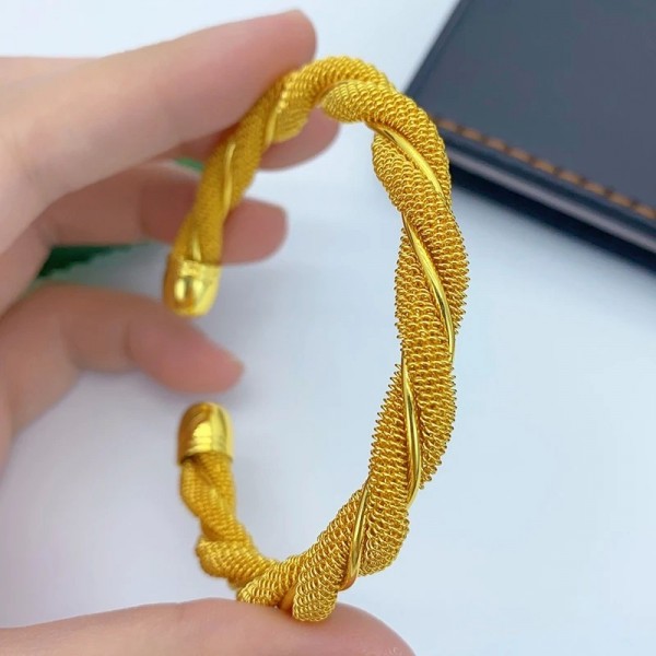 ANIID-Bracelets de manchette en or de Dubaï pour femmes, bracelets éthiopiens et saoudiens, conception de documents, bijoux de m|17,79 €|OKKO MODE