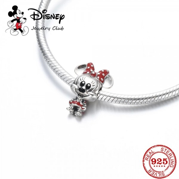 Breloque Minnie Vinnie en argent 925 pour bracelet Pandora - Bijoux DIY|2,99 €|OKKO MODE