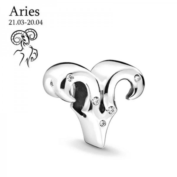 Breloques en argent 925 pour bracelet Pandora, signes du zodiaque et perles|2,69 €|OKKO MODE