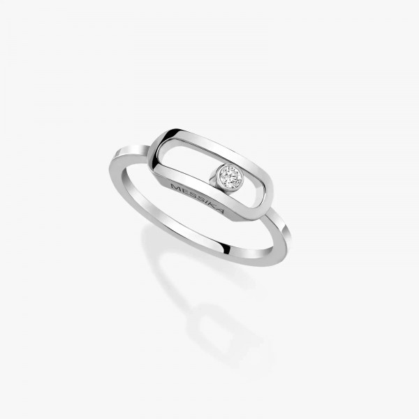 Bague en argent 925 avec diamant mobile pour femme, série Move Uno|11,69 €|OKKO MODE