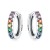 Boucles d'oreilles arc-en-ciel en argent 925 pour femmes, cerceau polyvalent | 3,59 € | OKKO MODE