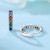 Boucles d'oreilles arc-en-ciel en argent 925 pour femmes, cerceau polyvalent | 3,59 € | OKKO MODE