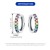 Boucles d'oreilles arc-en-ciel en argent 925 pour femmes, cerceau polyvalent | 3,59 € | OKKO MODE
