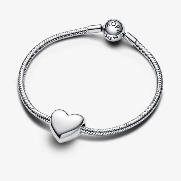 Breloque en forme de coeur argenté 925 pour bracelet Pandora|4,97 €|OKKO MODE