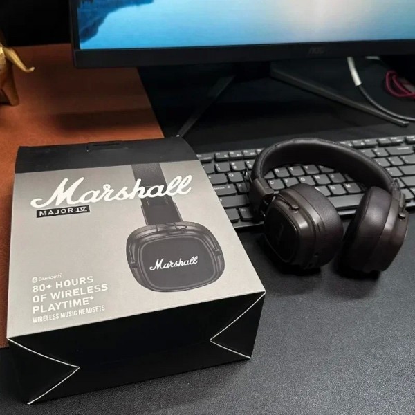 Marshall-MAJOR IV Casque Bluetooth sans fil, Écouteurs pliables Rap Bass pour la musique, les jeux, le casque avec microphone|26,99 €|OKKO MODE