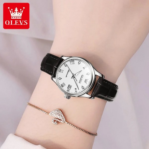 "OLEVS Montre Femme Luxe Diamant Automatique Étanche Cuir"|89,09 €|OKKO MODE