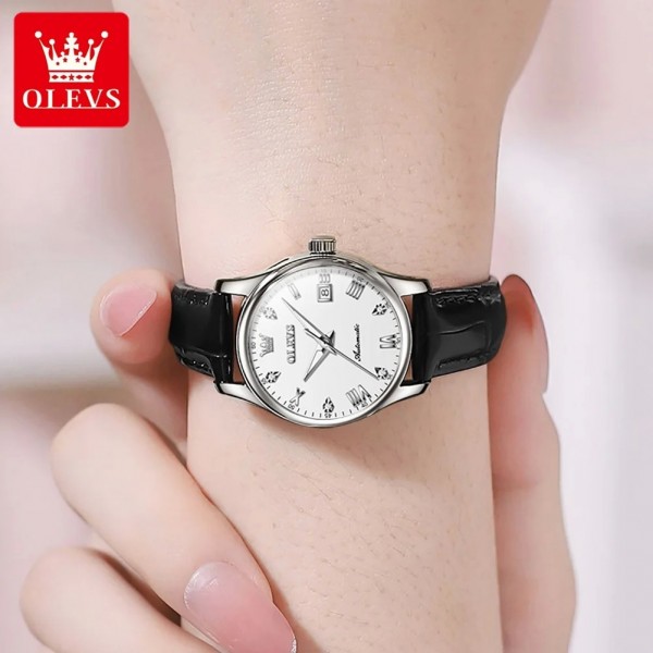 "OLEVS Montre Femme Luxe Diamant Automatique Étanche Cuir"|89,09 €|OKKO MODE