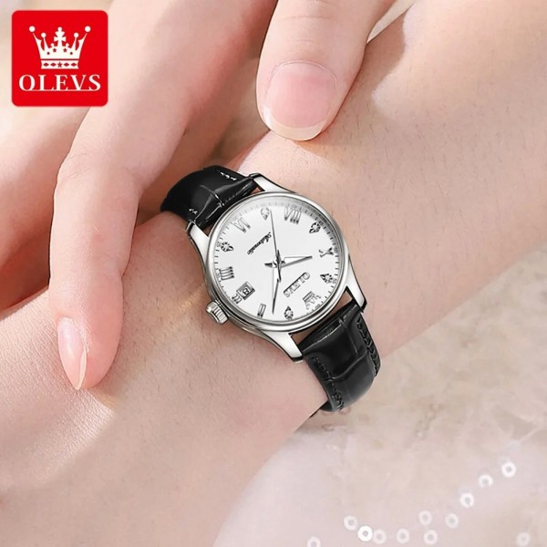 "OLEVS Montre Femme Luxe Diamant Automatique Étanche Cuir"|89,09 €|OKKO MODE