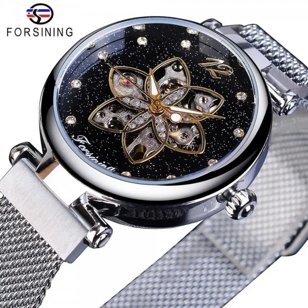 "Forsining Montre Femme Luxe Diamant Automatique Étanche"|34,84 €|OKKO MODE