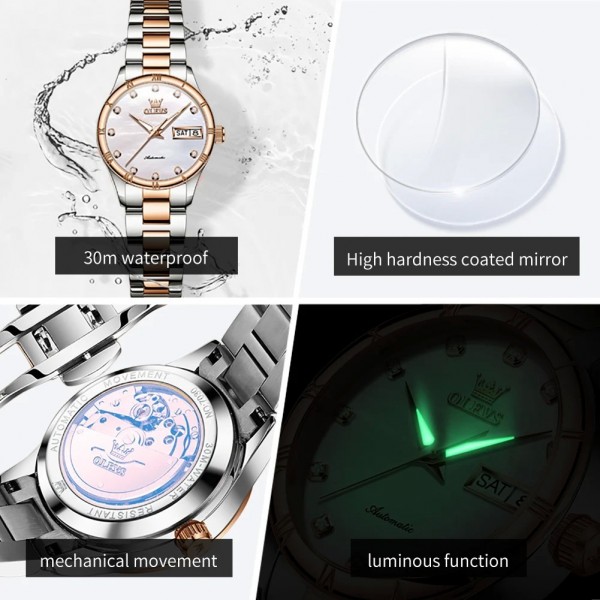 "Montre OLEVS Mécanique Automatique Étanche Unisexe, Acier Inoxydable"|57,84 €|OKKO MODE