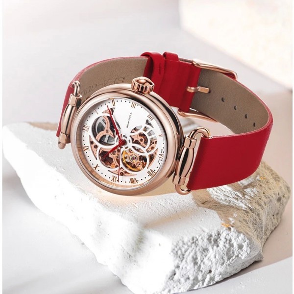 "Montre Mécanique Femme Seagull 811.11, Mode Étanche Bracelet Cuir Creux Automatique"|167,69 €|OKKO MODE