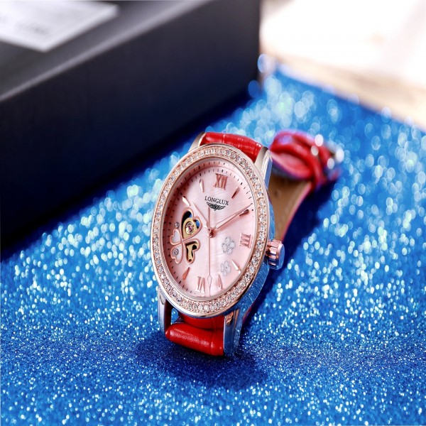 "Montre Femme Luxe 2024, Mécanique Automatique Rose Etanche - Longlux"|18,99 €|OKKO MODE