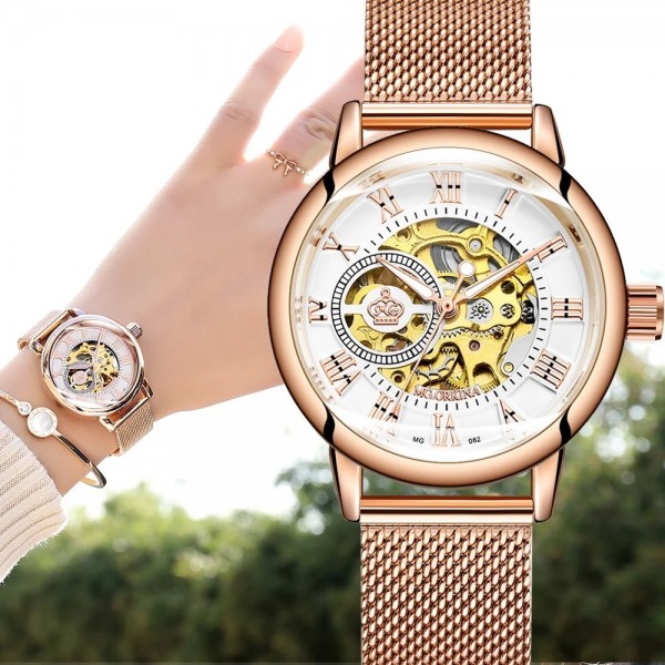 "Montre Mécanique Luxe Femme - Nouvelle Mode Squelette Automatique Arge"|29,91 €|OKKO MODE