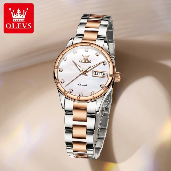 "Montre Femme OLEVS Automatique Acier Inox Or Rose"|73,95 €|OKKO MODE