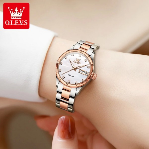 "Montre Femme OLEVS Automatique Acier Inox Or Rose"|73,95 €|OKKO MODE