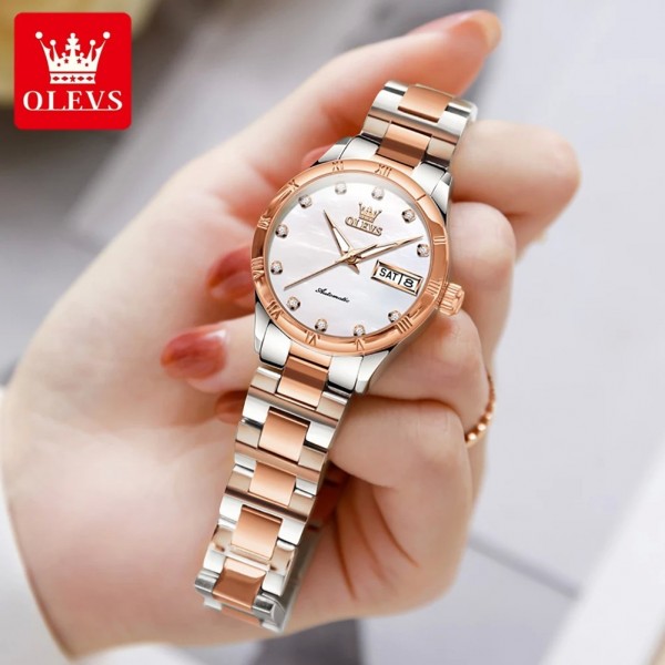 "Montre Femme OLEVS Automatique Acier Inox Or Rose"|73,95 €|OKKO MODE