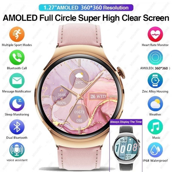 "Huawei GT4 Mini Montre Intelligente Femme, Écran HD AMOLED"|29,09 €|OKKO MODE