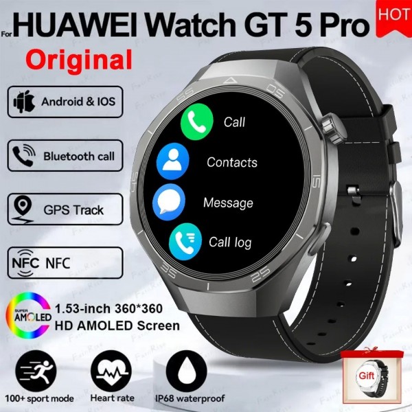 "Montre HUAWEI GT5 PRO, GPS & Oxygène Sanguin 1.53 AMOLED"|32,39 €|OKKO MODE