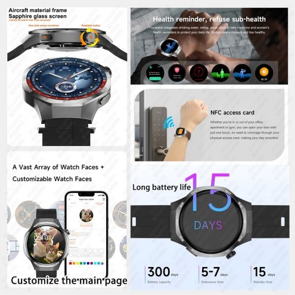 "Montre Intelligente Huawei GT5 Pro Étanche, GPS et Bluetooth - Unisexe"|35,99 €|OKKO MODE