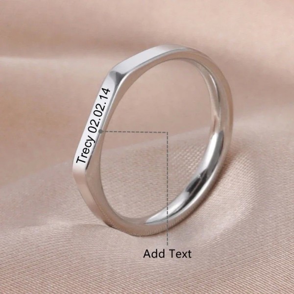 Bagues personnalisées en acier inoxydable 2023 pour hommes et femmes, bague classique en or, cadeau de couple|1,98 €|OKKO MODE