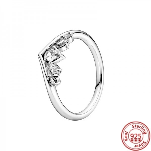 Bague en argent regardé 925 pour femme, Wishbone Coussins, Elevated Moon Angel Wings, Rotterdam Kling Fit, Original Brand Gift, |3,59 €|OKKO MODE