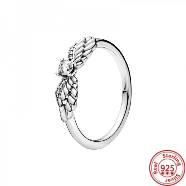 Bague en argent regardé 925 pour femme, Wishbone Coussins, Elevated Moon Angel Wings, Rotterdam Kling Fit, Original Brand Gift, |3,59 €|OKKO MODE