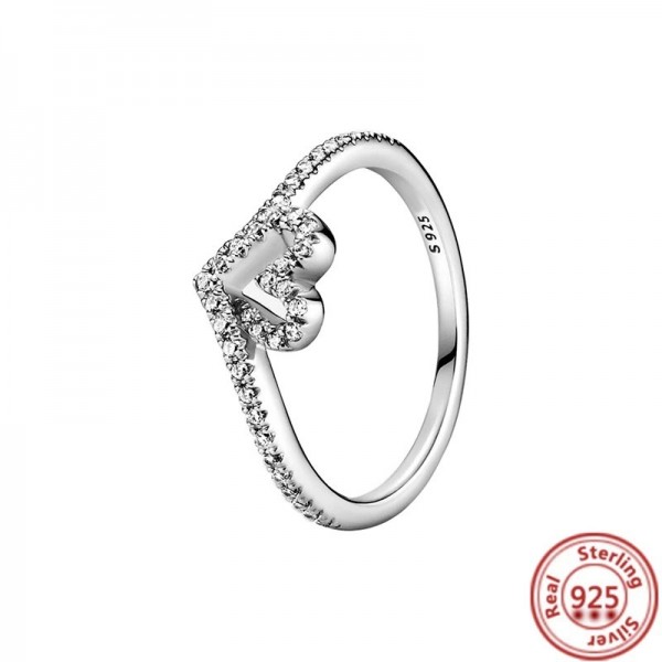 Bague en argent regardé 925 pour femme, Wishbone Coussins, Elevated Moon Angel Wings, Rotterdam Kling Fit, Original Brand Gift, |3,59 €|OKKO MODE